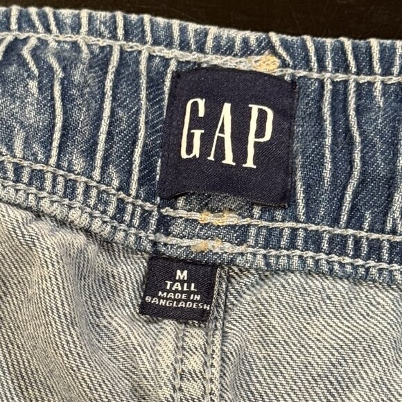 NWOT GAP High Rise Baggy Wide Leg Pull On Ultrasoft Denim Jeans Sz Medium Tall - Picture 9 of 15